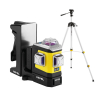Nivel System CLx3G MOTOR + statyw SJJ-M1 EX – zmotoryzowany laser krzyżowy zielony 3 × 360° 3D Bluetooth